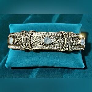 Heidi Daus Gold and Silver bracelet with sparkling Swarovski crystals